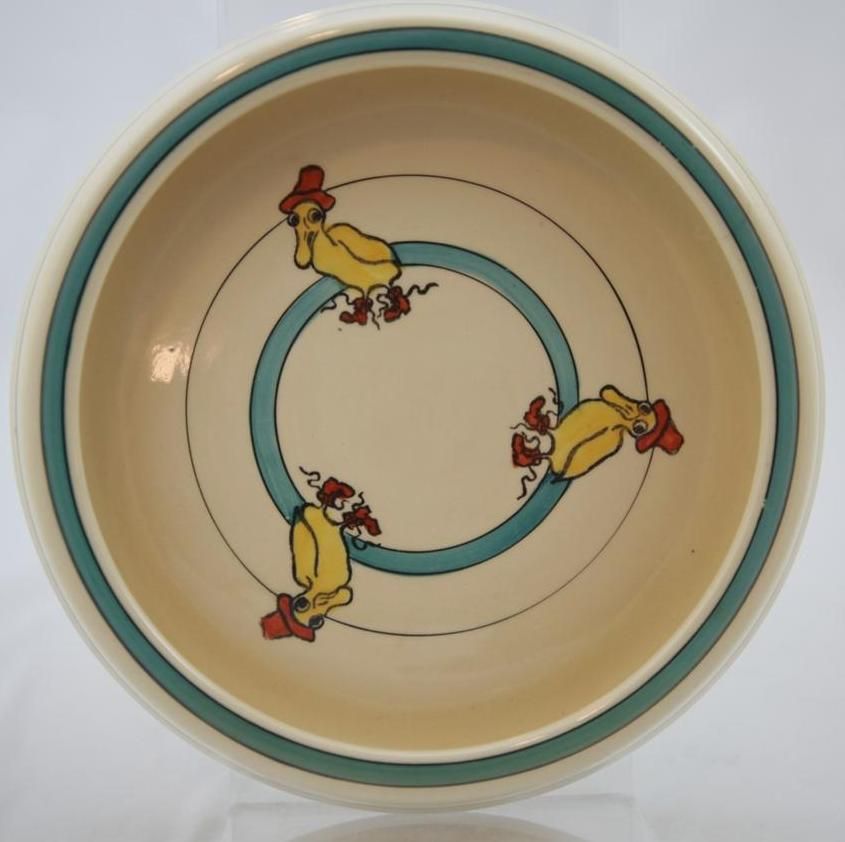 Roseville Juvenile Rolled Edge Plate Duck with Boots Mint