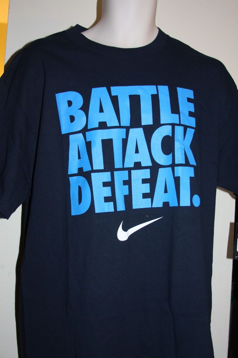   Battle Attack Defeat Loose Fit Navy Active T Shirt 428681 451