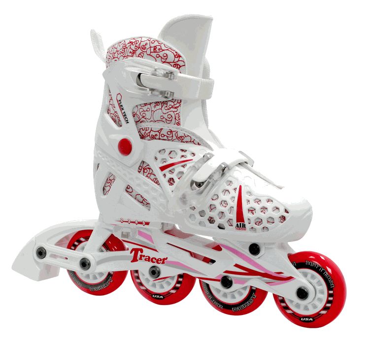 New RD Tracer Adjustable Inline Skates Girls Sz 2 5 Kids