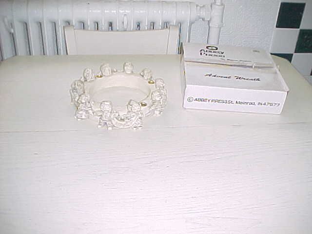 Abbey Press Advent Wreath Love Joy Peace Hope 4 Candle Holder Ring 
