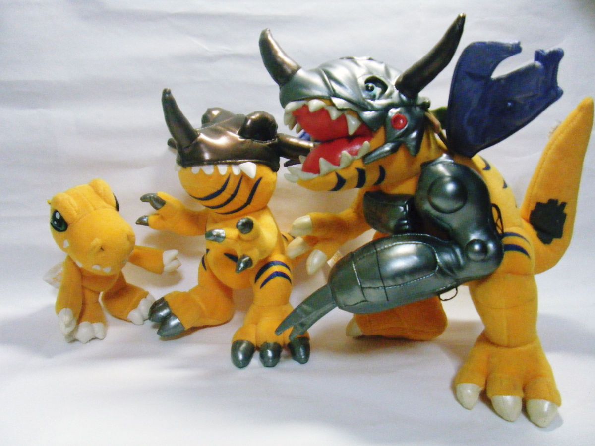 Digimon Adventure Plush Doll Agumon Greymon Metalgreymon