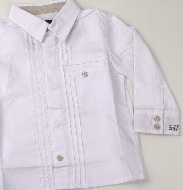 Jean Bourget White Tiny Ed Dress Up Shirt Infant 3172