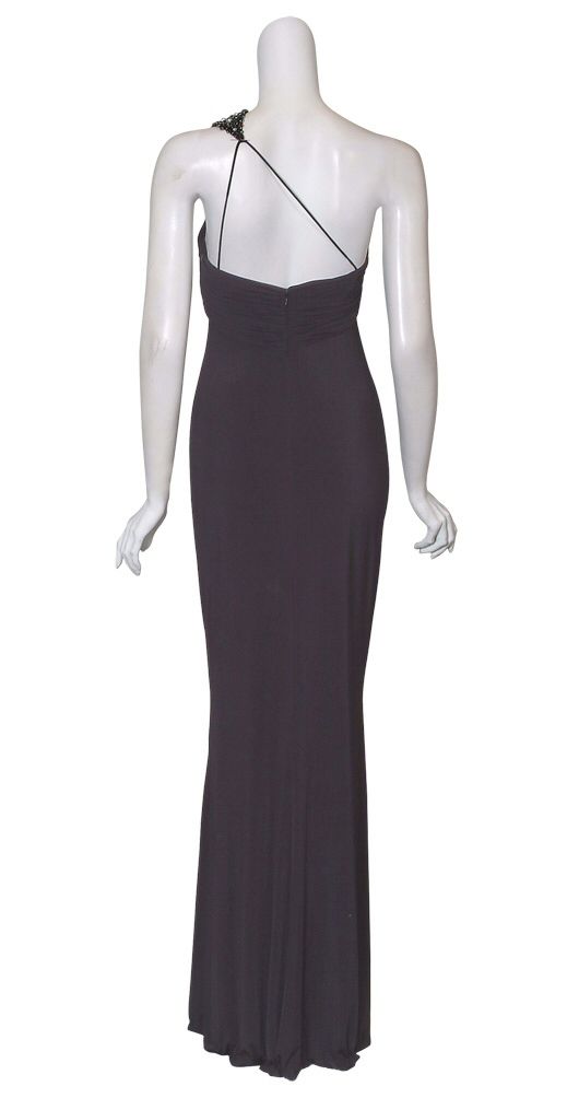 Aidan Mattox One Shoulder Draped Eve Gown Dress 8 New