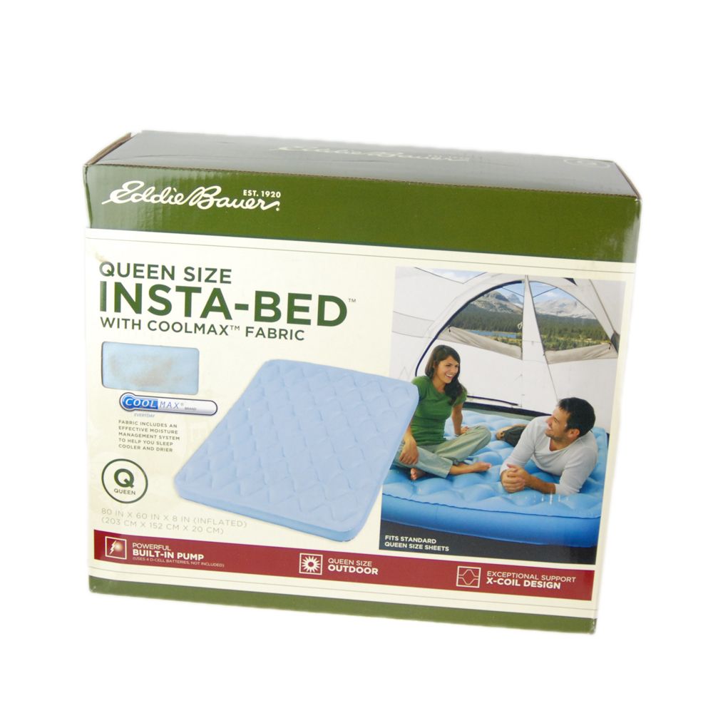 Eddie Bauer Insta Bed Air Mattress w Built in Pump and Coolmax Fabric 