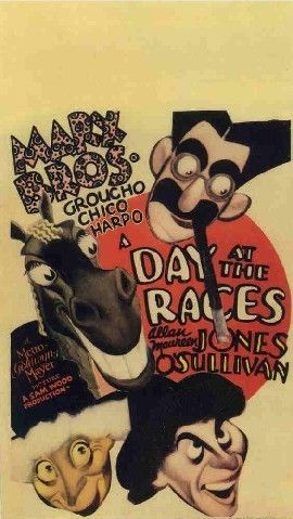 Day at The Races 1937 Marx Bros Mini WC Al Hirschfeld