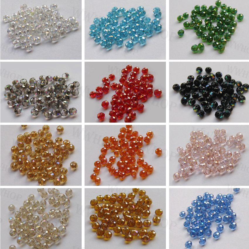 AB Color 5040 Roundelle Crystal Glass Loose Beads 3mm 4mm 6mm 8mm 10mm 