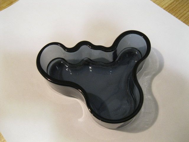 Iittala Finland Alvar Aalto Mid Century Modern Abstract Smoked Tint 