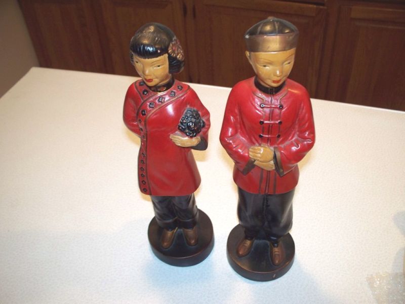 Alexander Backer Chinese Asian Lot of 2 Oriental Figure