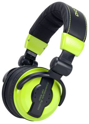 AMERICAN AUDIO HP 550 LIME GREEN DJ iPod iPad iPhone DUAL CUP 