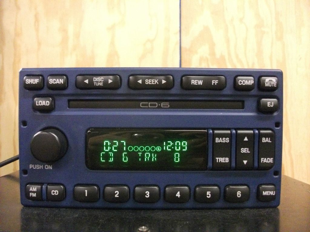Ford factory AM FM 6 disc CD player radio stereo 98 03 BLUE 1S8F 