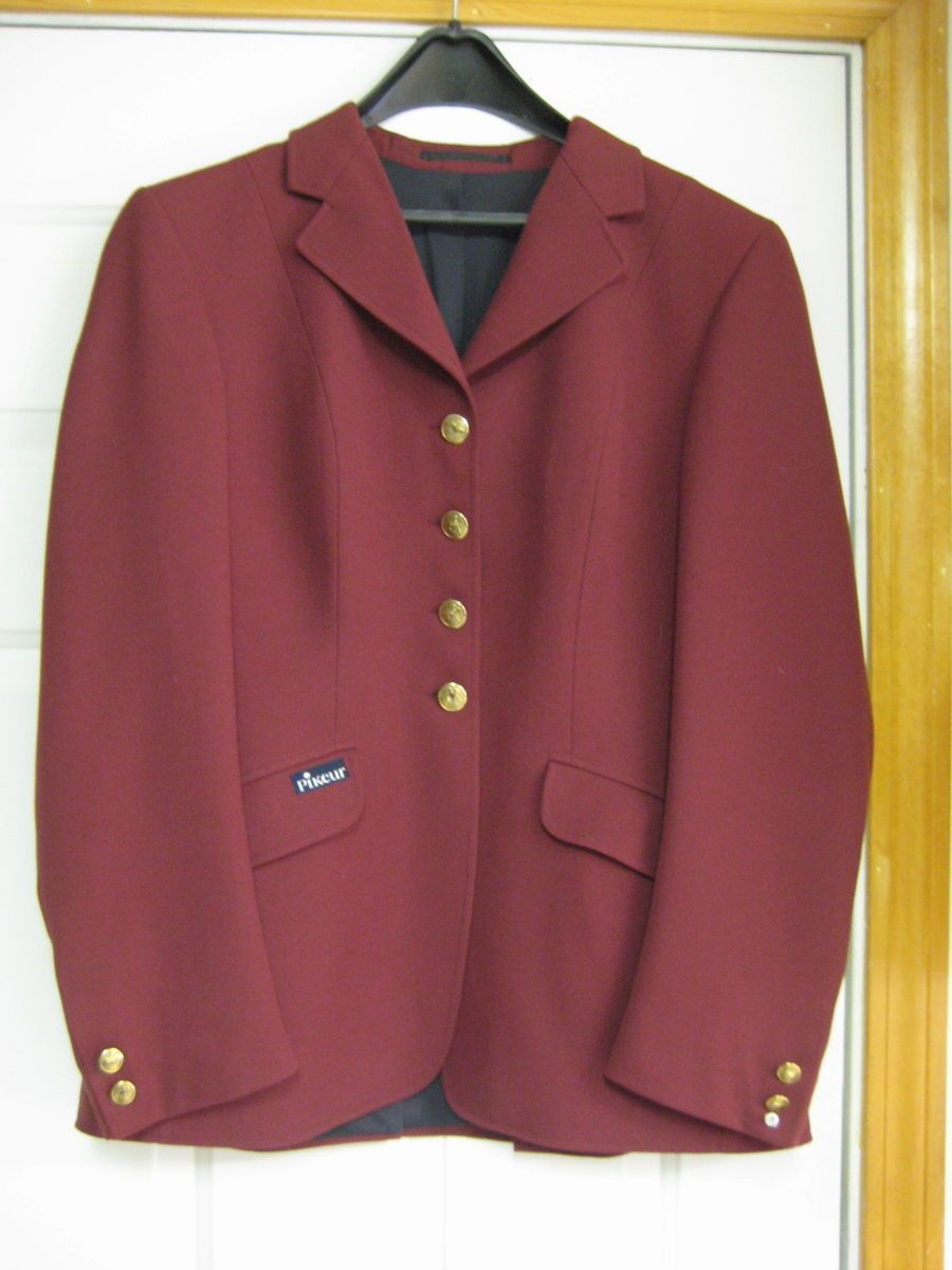 Pikeur Burgundy Show Coat, NWOT. Sz 42 = US ladies 12/14, see 