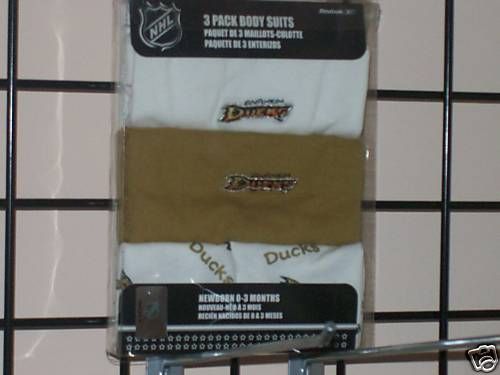 Anaheim Ducks Baby 3 PK Creeper Set Sz 0 3 Mos