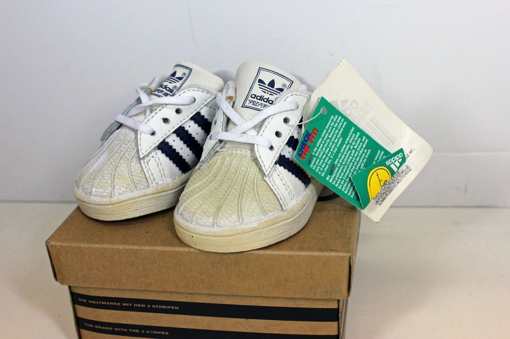   /Babies Shoes SUPERSTAR II I 071706 R.White/Navy Size 2K NIB $15