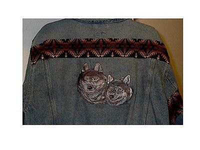 wolf jean jacket native american looking  125