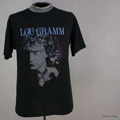 Vtg 80s LOU GRAMM FOREIGNER Hair Concert Tour t shirt MEDIUM