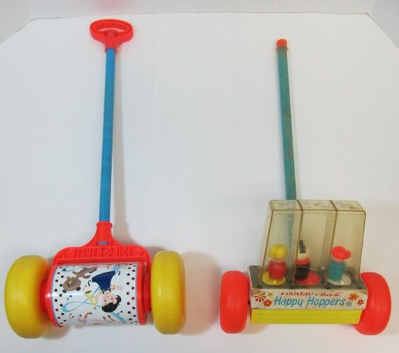 Lot Vintage Fisher Price Toys Pusher Popper Teaching Clock Peek A Boo 