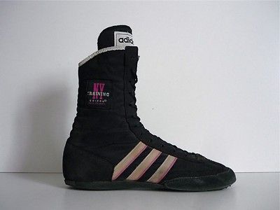 80`S VINTAGE ADIDAS NEW YORK TRAINING BOXING BOOTS NY HI TOPS SHOES 90 