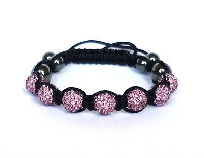   Clay Crystal disco balls 7*10MM Bead Shamballa Bracelet stock