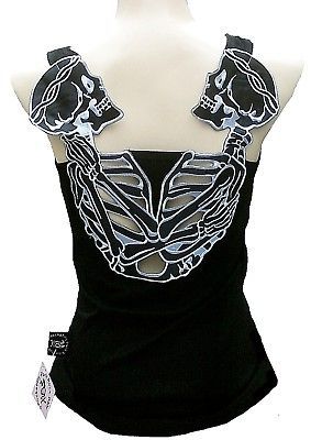 ROCKABILLY PUNK ROCK BABY Dark Gothic Honeymoon Skull Tattoo TANK TOP 