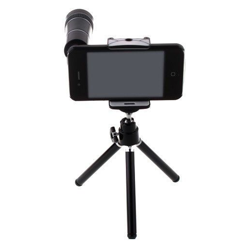   Zoom Lens Telescope Tripod for Apple iPhone 4 4S Mobile Phone