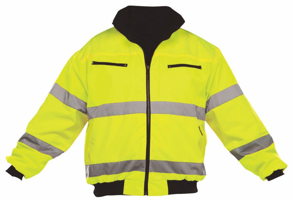 ANSI III Hi Viz Reflective Bomber Jacket Fluorescent Lime