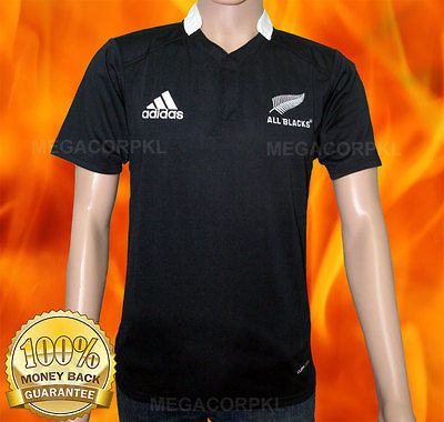 All Blacks New Zealand Rugby Jersey Shirt Size S Fern White Collar US 