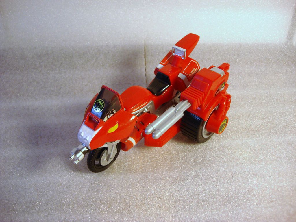 MMPR Mighty Morphin Power Rangers Red Ranger Battle Bike + Side Car 