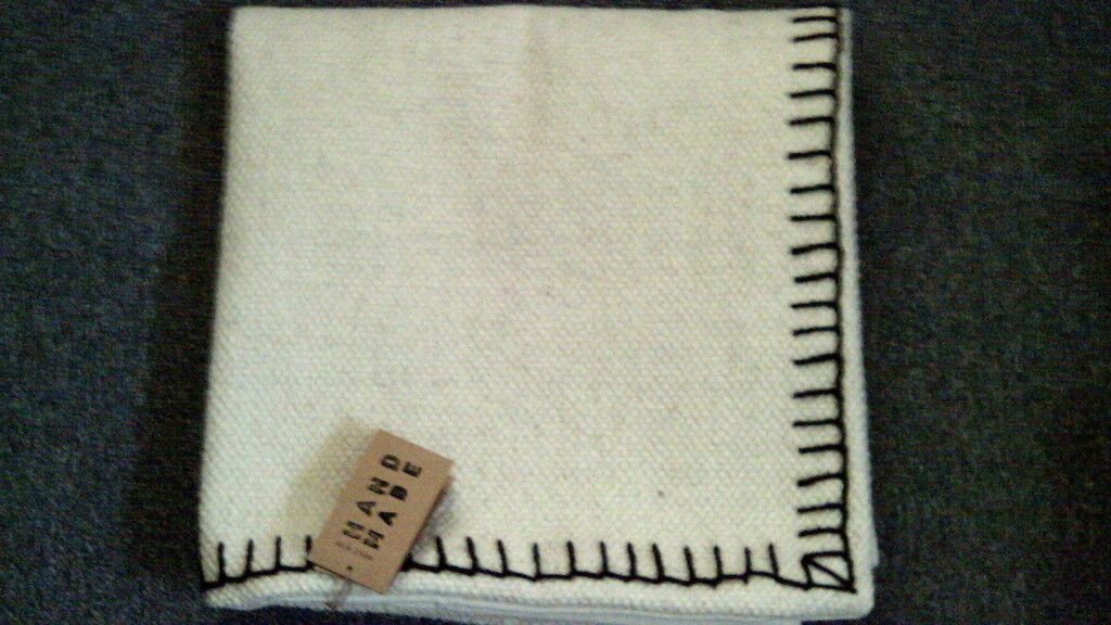 west elm border stitch floor cushion cover nwt time left