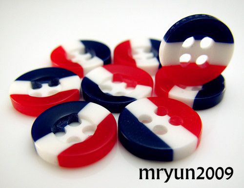 Bulk 50pcs Clothing Accessories Tools Flag Colors Acrylic Button 13mm 