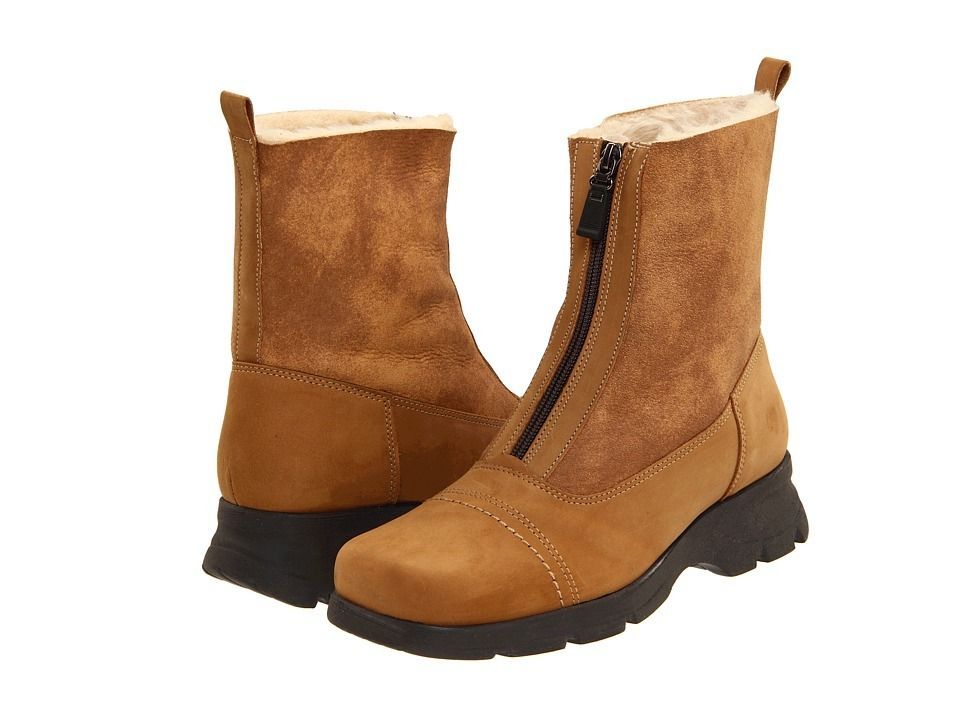 Womens La Canadienne Trisha Camel Nubuck Waterproof Warm Winter Zip 