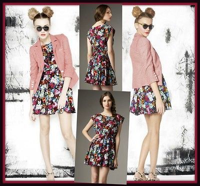 ALICE + OLIVIA Matilda Bouquet Silk Dress M Medium 6 8 NWT $368 Floral