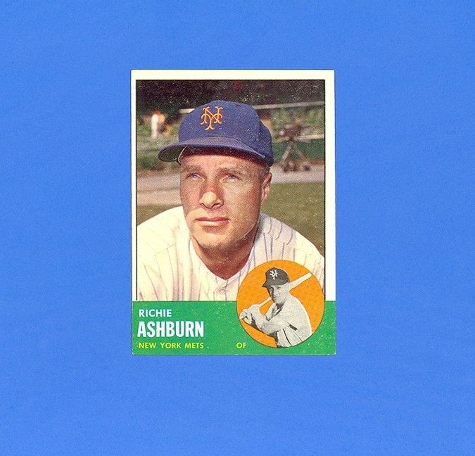 RICHIE ASHBURN 1963 TOPPS 135 TREMENDOUS SHARP