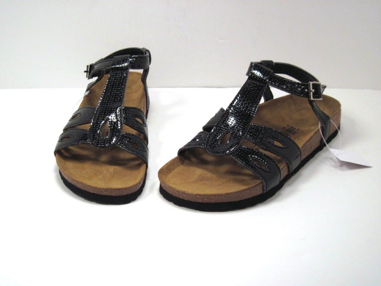 New Betula Basket Weave Ankle Strap Sandal Birkenstock Black 6 11 EU 