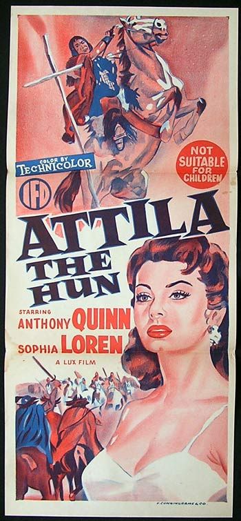 Attila The Hun Movie Poster 1954 Sophia Loren Daybill