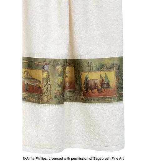 Blonder Home Accents Wildlife Bathroom Hand Towels