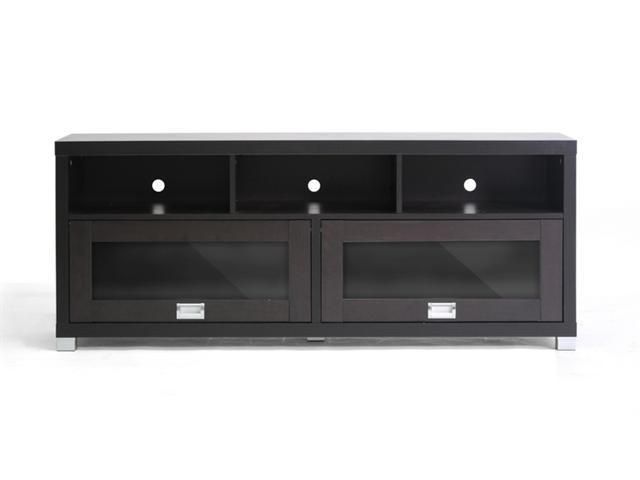 Baxton Studio Swindon Modern TV Stand with Glass Doors