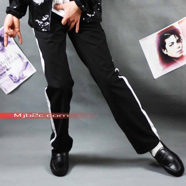 MJB2C Michael Jackson Costume Billie Jean Pants white stripe