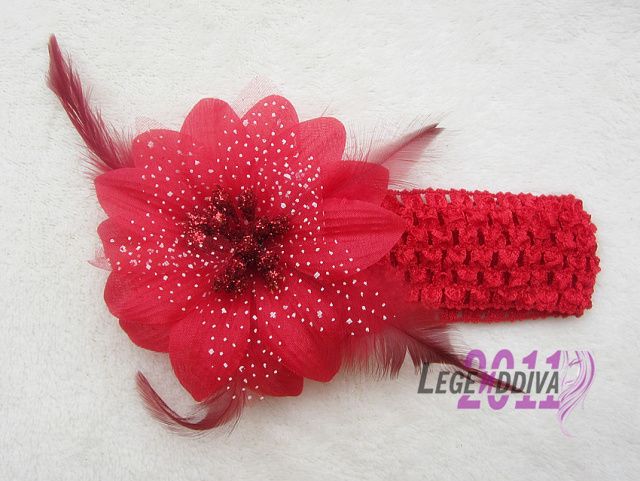 New Cute Baby Infant Girl Boy Crochet Hair Headband Christmas Flower 
