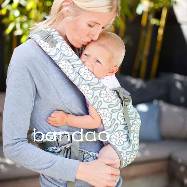Organic Cotton Baby Carrier Infant Sling Harness Wrap Embroidery Green 