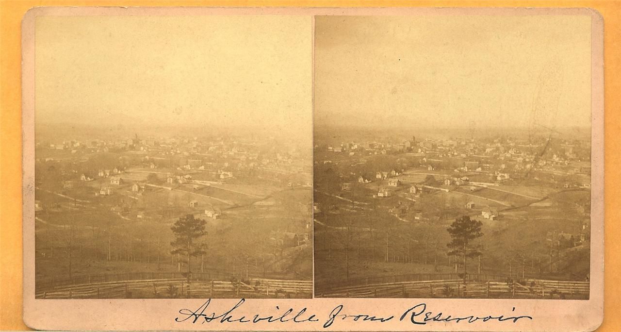 C1880s Stereoview SV Panorama Asheville Nat w Taylor