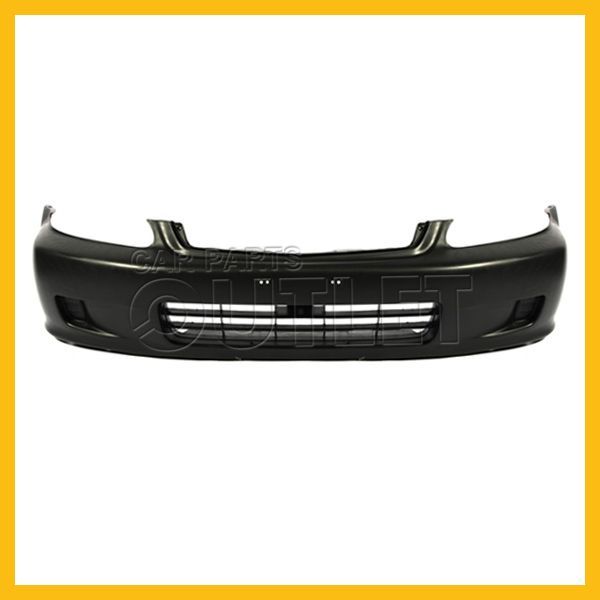 1999 2000 Honda Civic Front Bumper Cover Black Plastic