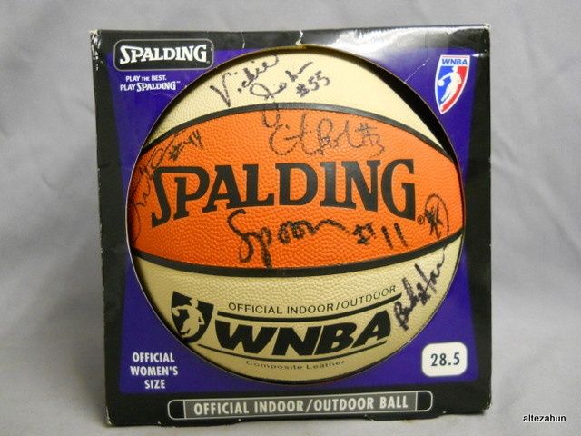   Womens NBA Hand Signed Ball Johnson Hammon Spoon San Antonio