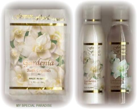 Forever Florals Hawaii Hawaiian Gardenia Bath Set