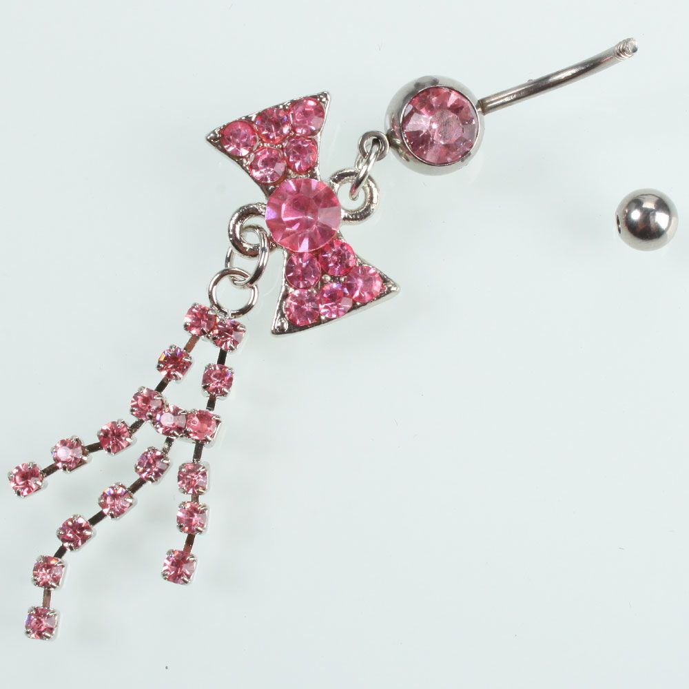   Crystal Navel Belly Button Ring Random Color Body Jewelry