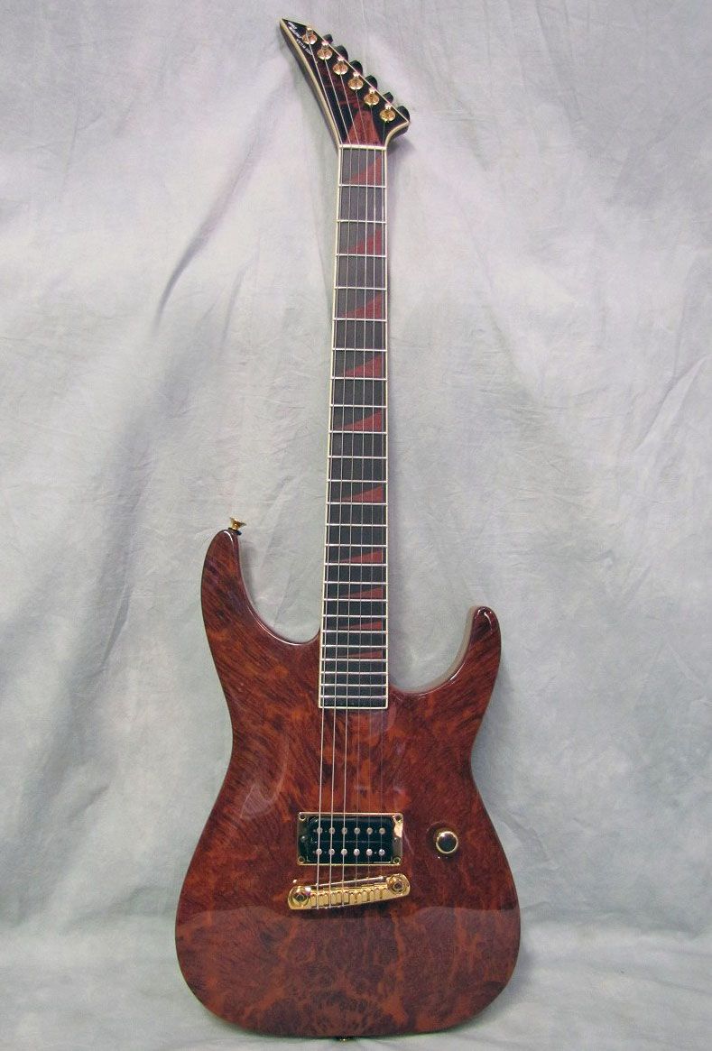 Jackson USA Custom Shop SLAT Reverse Soloist Figured REdwood & Korina 