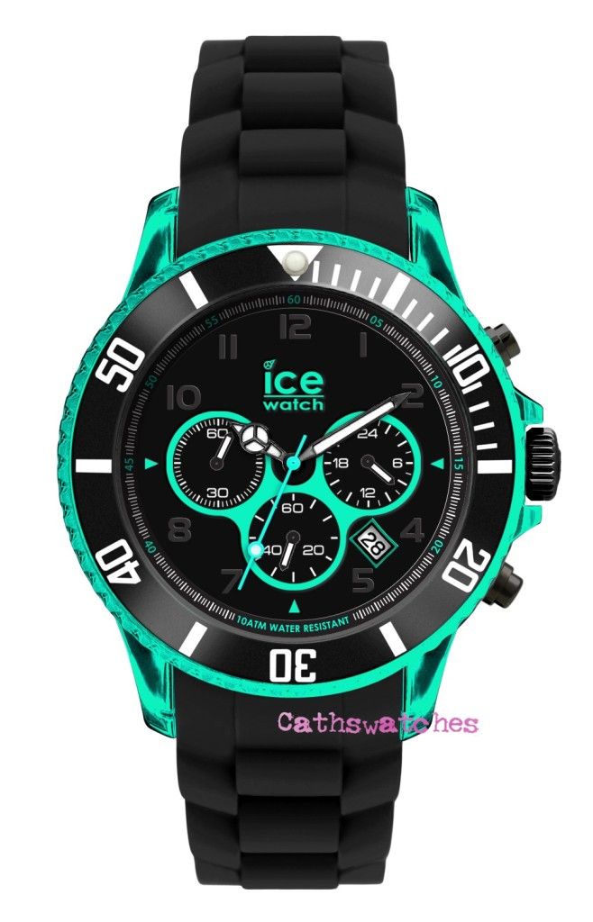   Watch Ice Chrono Electrik Big Big 53mm Size Black Silicon Strap