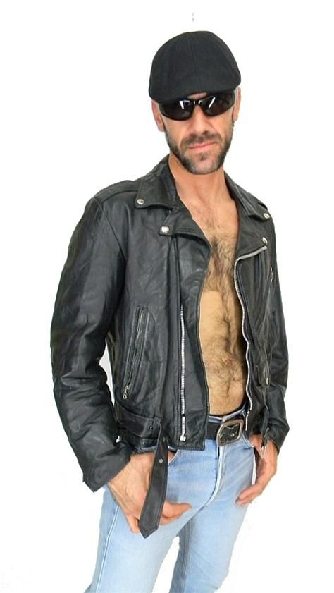 check it out beastly black leather bikerjacket no maker or size tag 