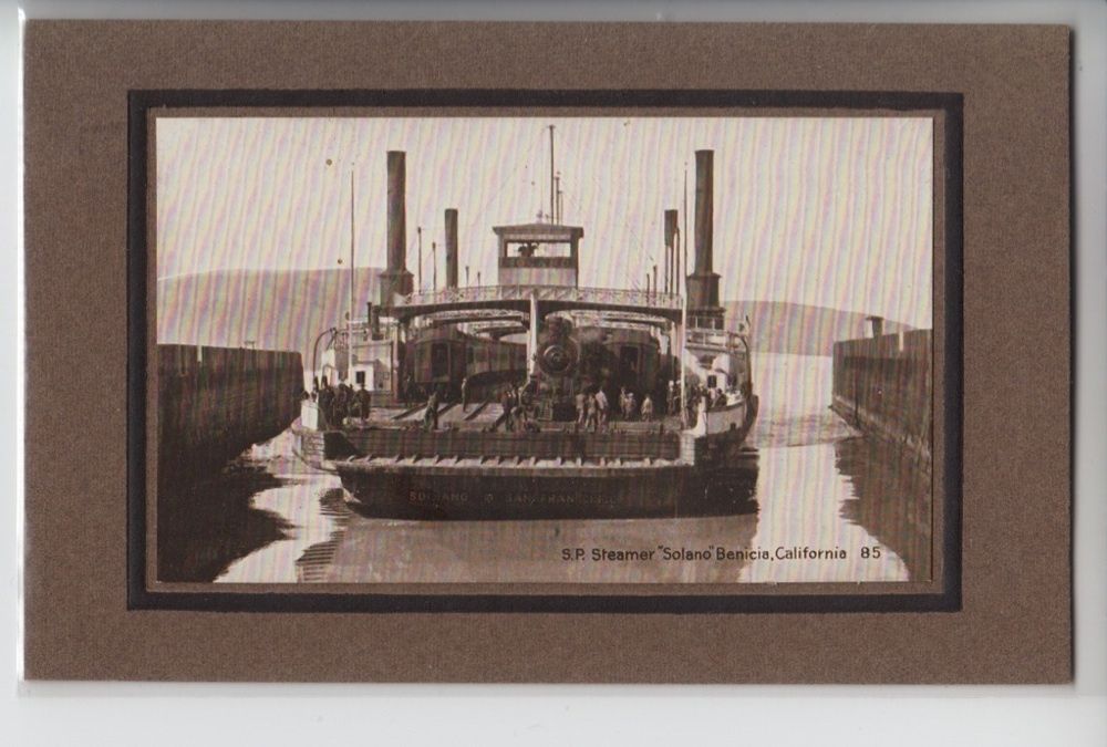   Solano Postcard 1915 1930 Benicia California CA Locomotive Boarder PC