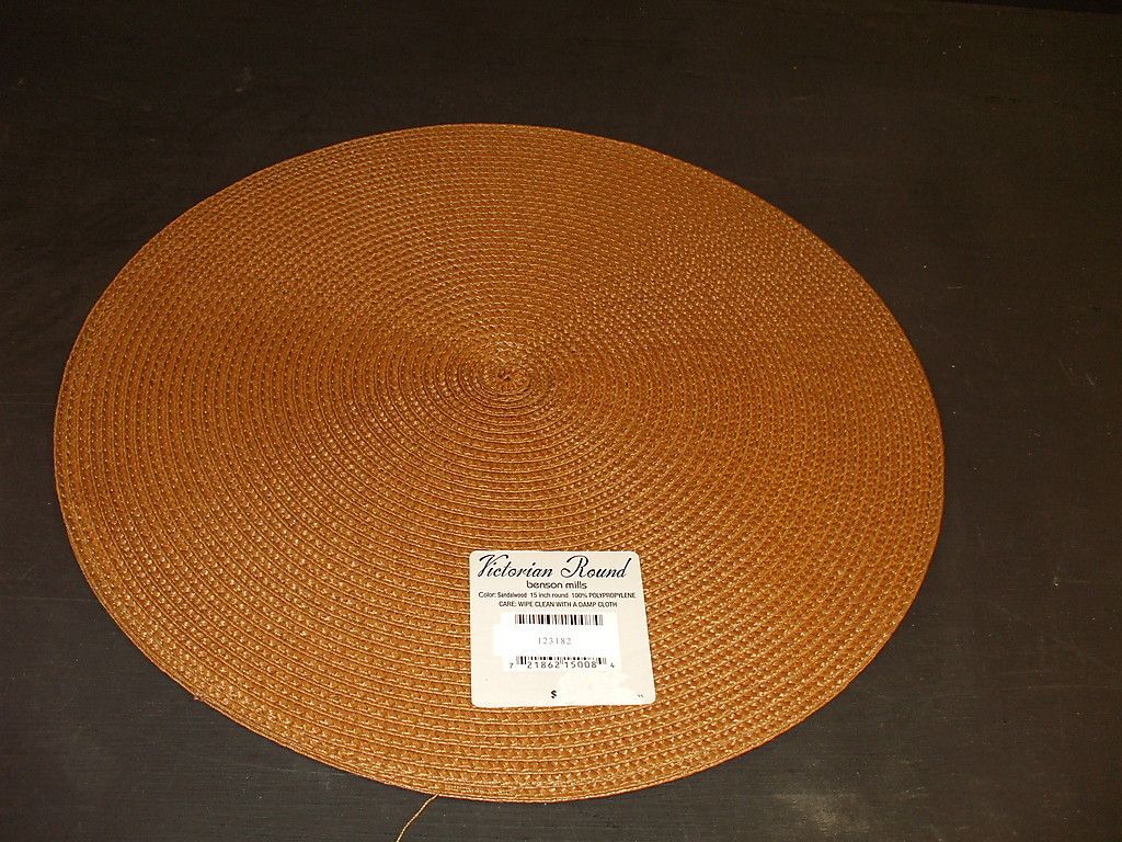 Victorian Round Benson Mills Sandalwood Placemat 15