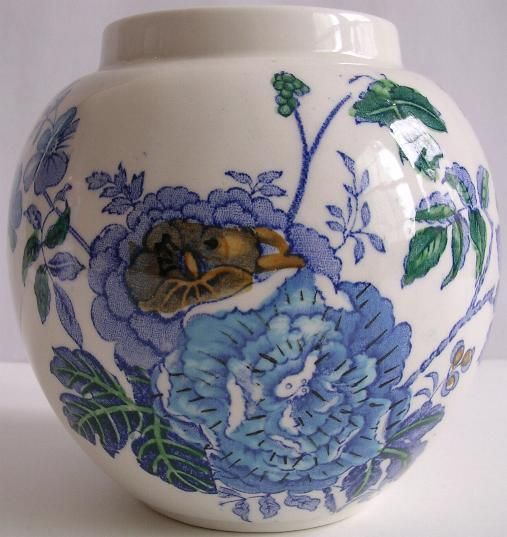 Masons Floral Belvidere Multi Blue Ginger Jar No Top